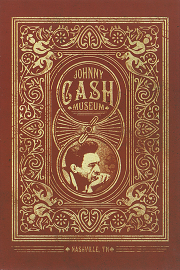 Johnny Cash Museum Red Head on Hands Postcard