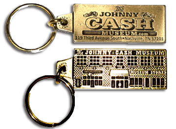 Johnny Cash Museum Building Keychain