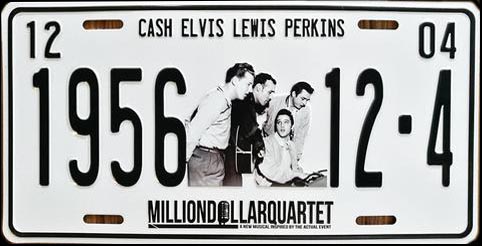 Million Dollar Quartet 1956 License Plate