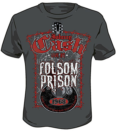 Johnny Cash At Folsom T-Shirt