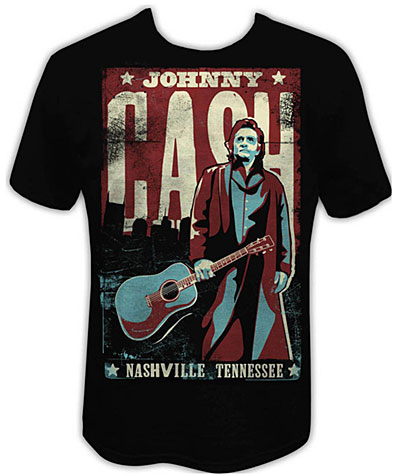 Johnny Cash Nashville Poster T-Shirt