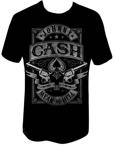 Johnny Cash Mean as Hell T-shirt