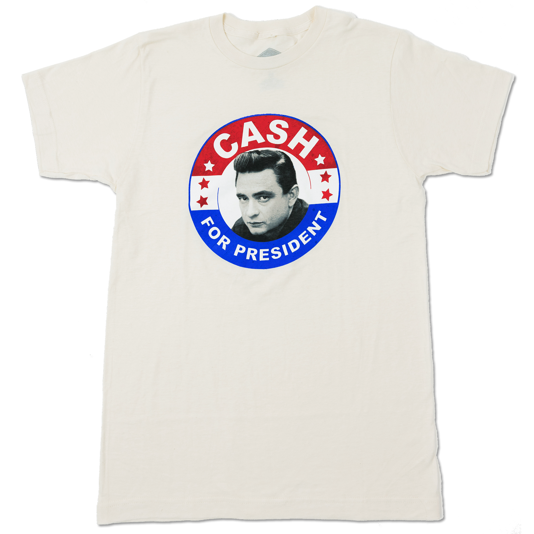Johnny Cash for President White Tee