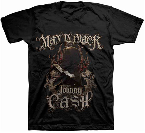 Johnny Cash Man in Black T-shirt
