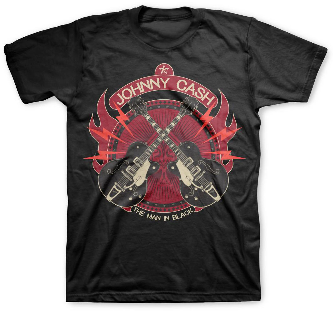 Johnny Cash Cross Guitars T-shirt