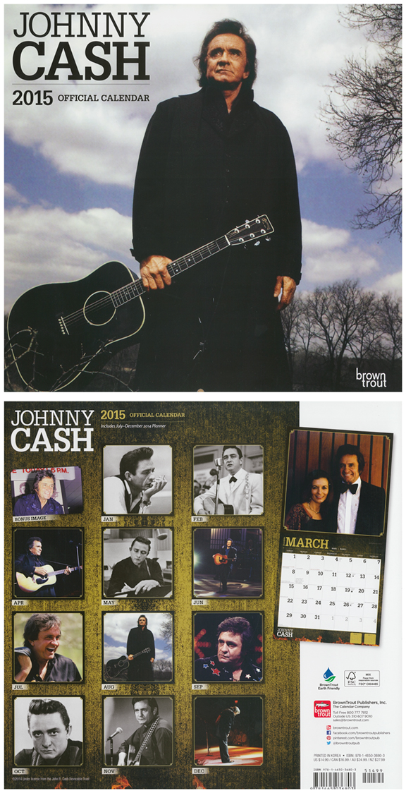 2015 Johnny Cash Wall Calendar