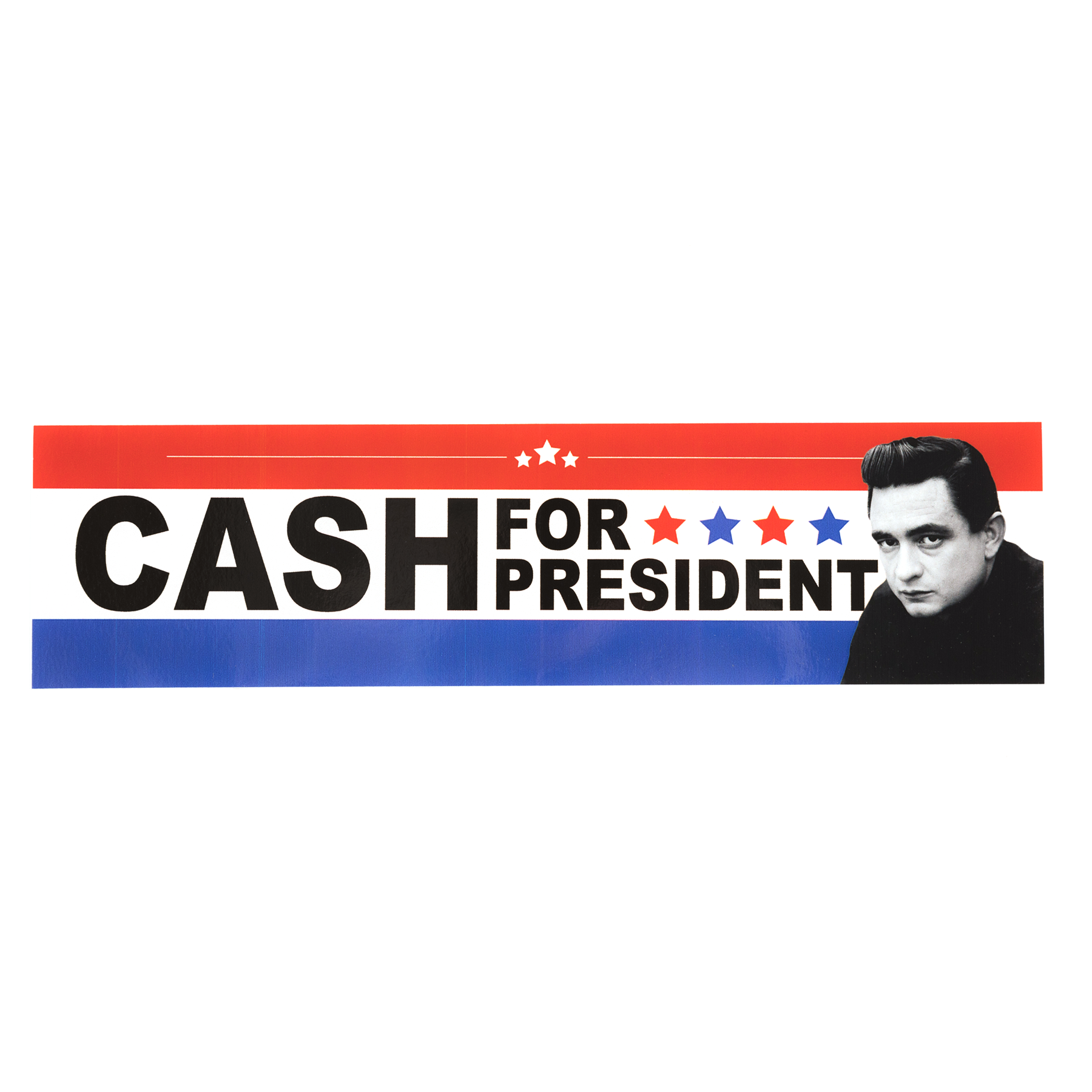 Johnny Cash for President Bumper Sticker