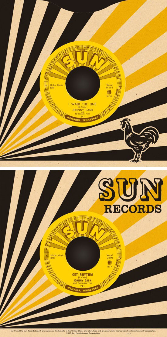 Johnny Cash Get Rhythm-I Walk The Line 45 RPM Vinyl